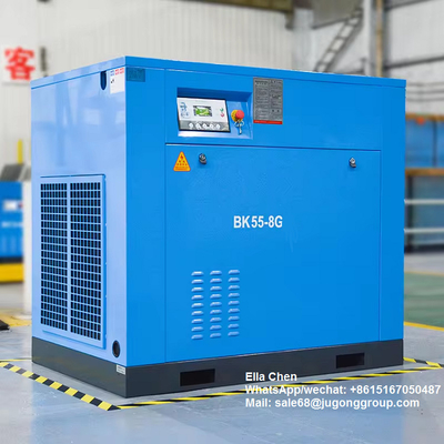 Compressor elétrico de ar de 8 bar de 55 kW 100 hp 10m3/min Compressor de gás rotativo BK55-8G